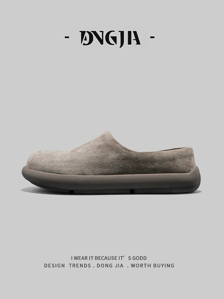 Giày lười nam kiểu Birkenstock cổ điển dành cho mùa thu, mũi và gót kín, thích hợp để đi ngoài trời.