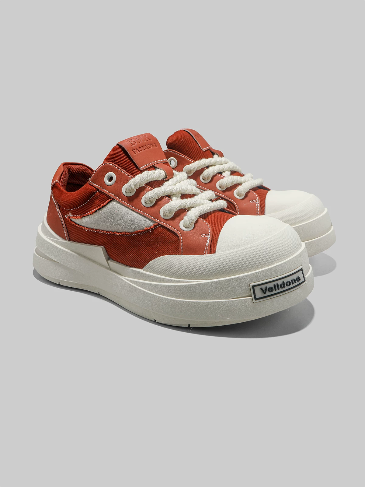 Giày nam Dongjia Qshoes phong cách Mỹ, kiểu dáng xấu xí dễ thương, thương hiệu thời thượng, giày mũi rộng, unisex, độc đáo, hợp xu hướng, đa năng, giày denim đỏ