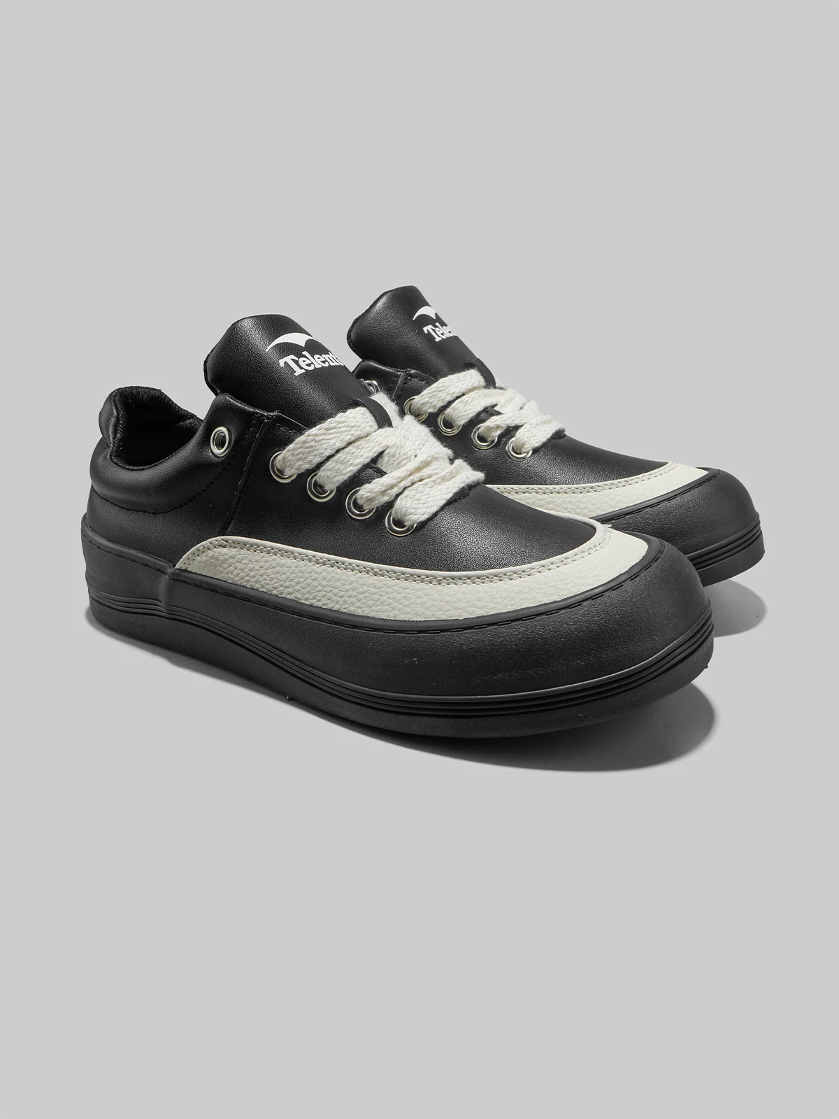 Giày thể thao nam đế dày Dongjia Qshoes màu đen, mẫu mới thu đông 2025, phong cách retro Mỹ, giày thể thao thường ngày, giày tập luyện