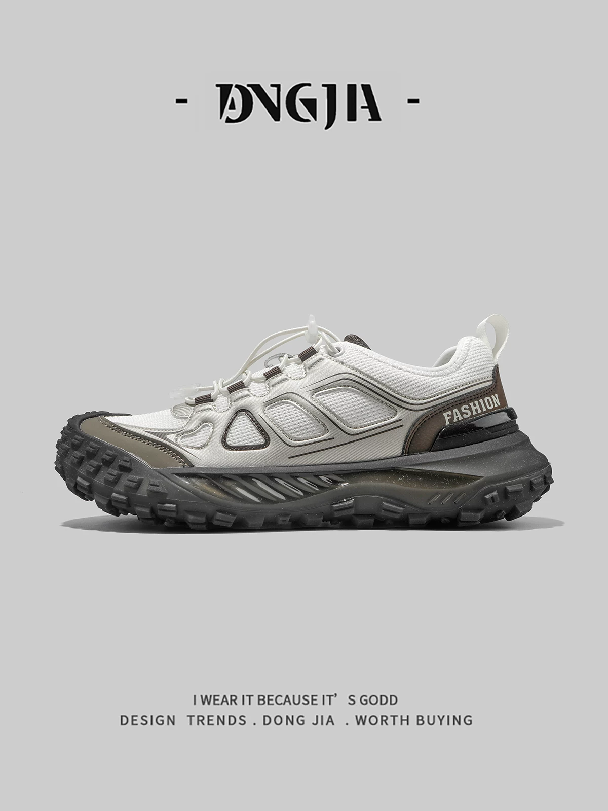 Giày đi bộ ngoài trời nam Dongjia Qshoes dành cho mùa thu, giày thể thao thông thường chống trượt thoáng khí bằng lưới