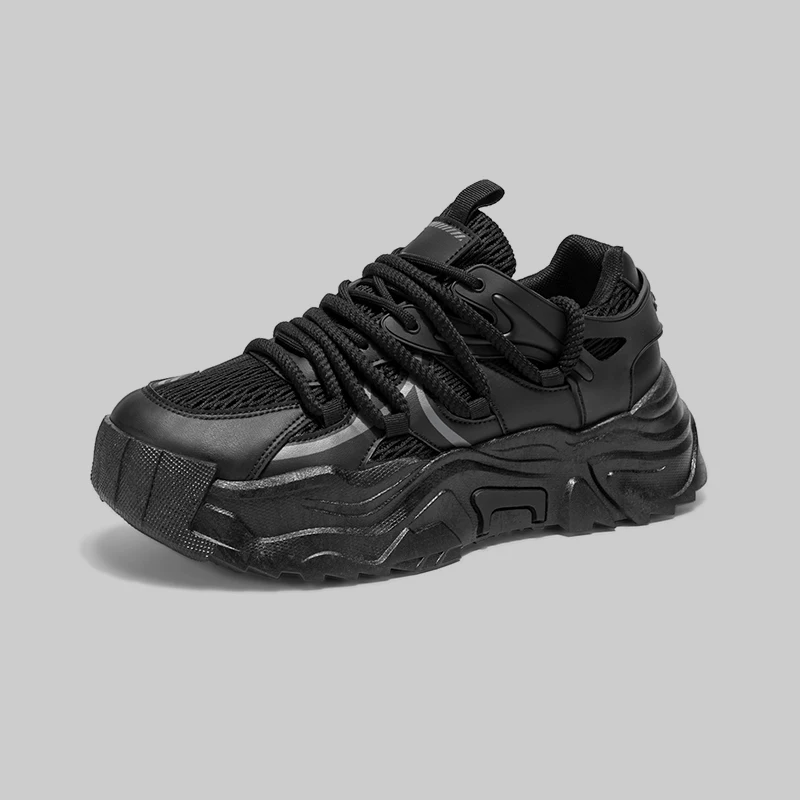 Giày thể thao Dongjia Qshoes xuất khẩu dành cho nam, kiểu dáng thời thượng và đa năng, phong cách ins, đế dày tăng chiều cao, chất liệu lưới thoáng khí, giày thể thao thường ngày.