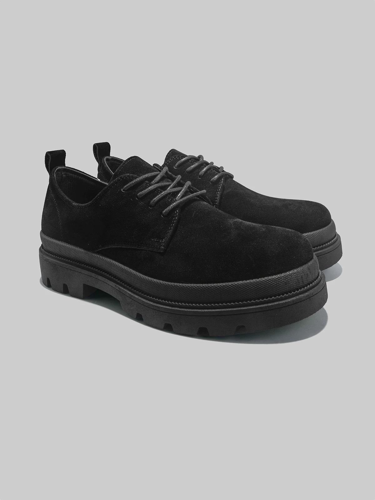 Dongjia Qshoes xuất khẩu giày derby nam bằng da lộn, giày công sở thường ngày ngoài trời màu đen mới mùa thu