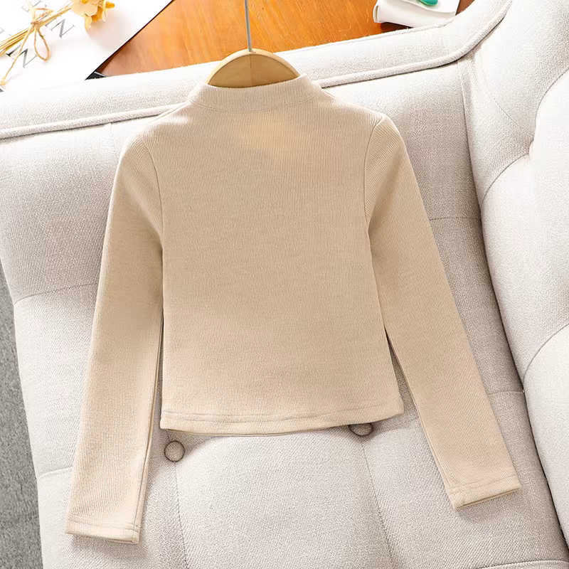 Bộ đồ thu đông bé gái 2025 kiểu mới phong cách Trung Hoa hiện đại, quần áo trẻ em, quần dài ống rộng tay dài, bộ hai mảnh mặc xuân thu