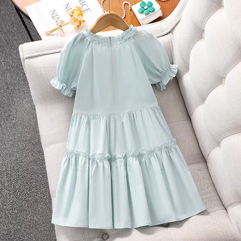 Váy bé gái hè 2025 kiểu mới, váy công chúa trẻ em dáng ôm, váy mùa hè bé gái, váy bánh ngọt kiểu Pháp