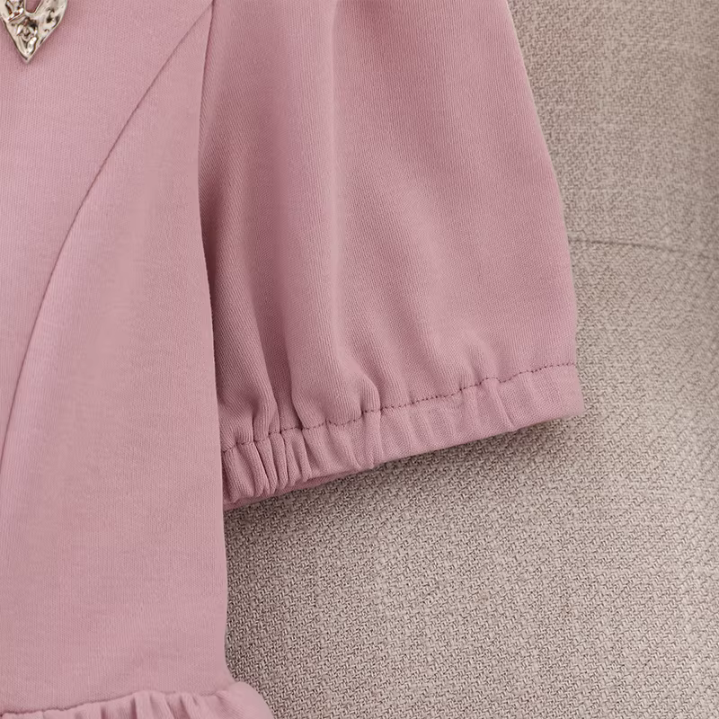 Váy POLO mùa hè cho bé gái kiểu mới 2025, váy tay đèn lồng mùa hè, váy công chúa ngắn tay cho bé