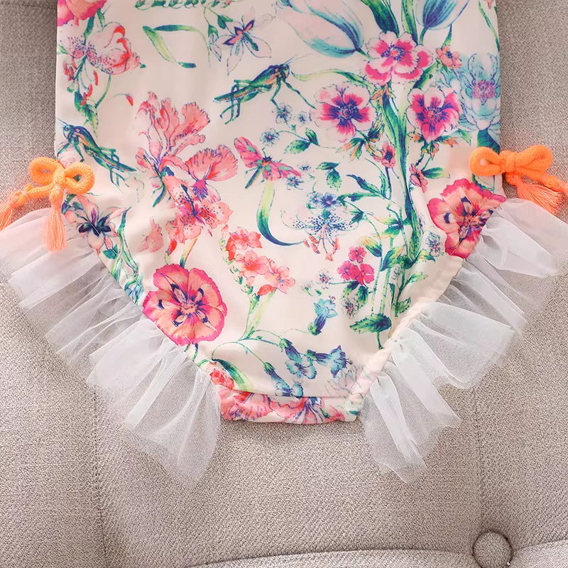 Đồ bơi liền thân cho bé gái, thời trang mùa hè 2025, đồ bơi đi biển mới, đồ bơi nhanh khô cho bé gái