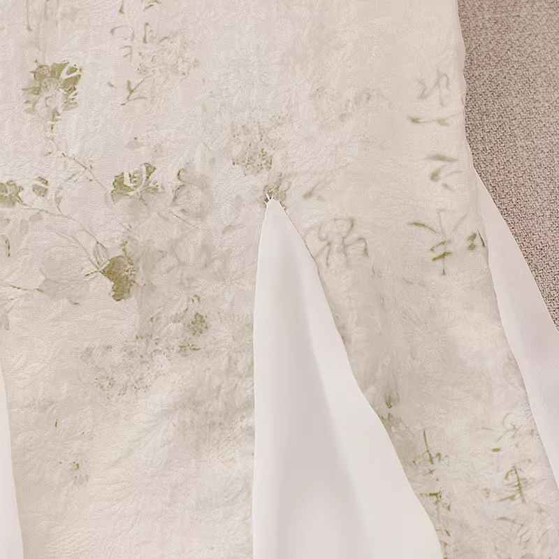 Váy sườn xám kiểu Trung Hoa dành cho bé gái mùa hè kiểu mới 2025 quần áo bé gái váy cổ tích lưới kiểu Trung Hoa mới