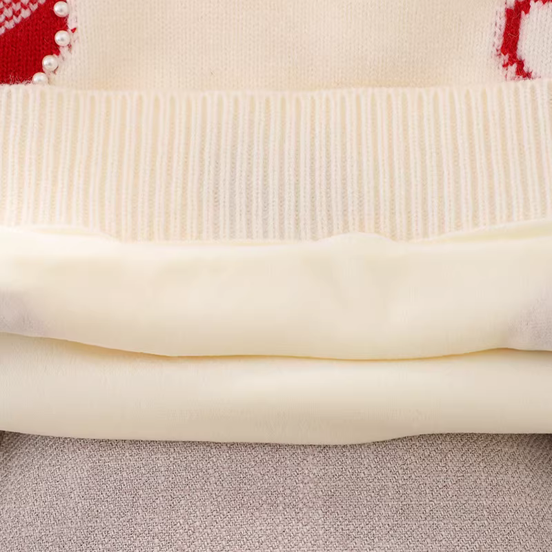 Áo len mùa thu đông năm mới 2025 kiểu mới cho bé gái lớn, áo len lót lông cừu, áo mùa đông năm mới cho bé gái