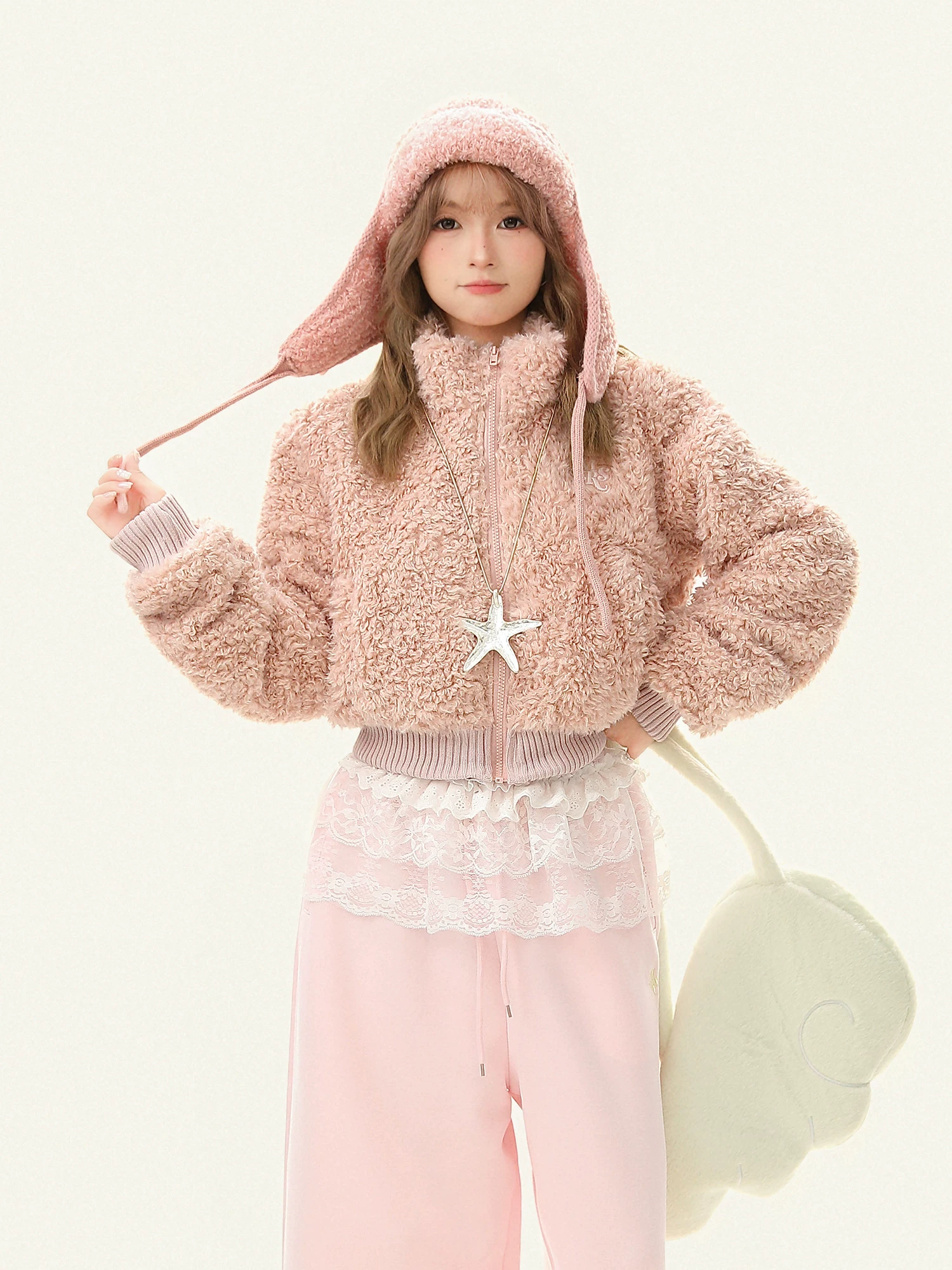Áo khoác cotton ngắn cổ đứng kiểu Mỹ Bulu Biscuit dành cho nữ, áo khoác ấm đa năng, rộng rãi, thoải mái cho mùa thu đông.