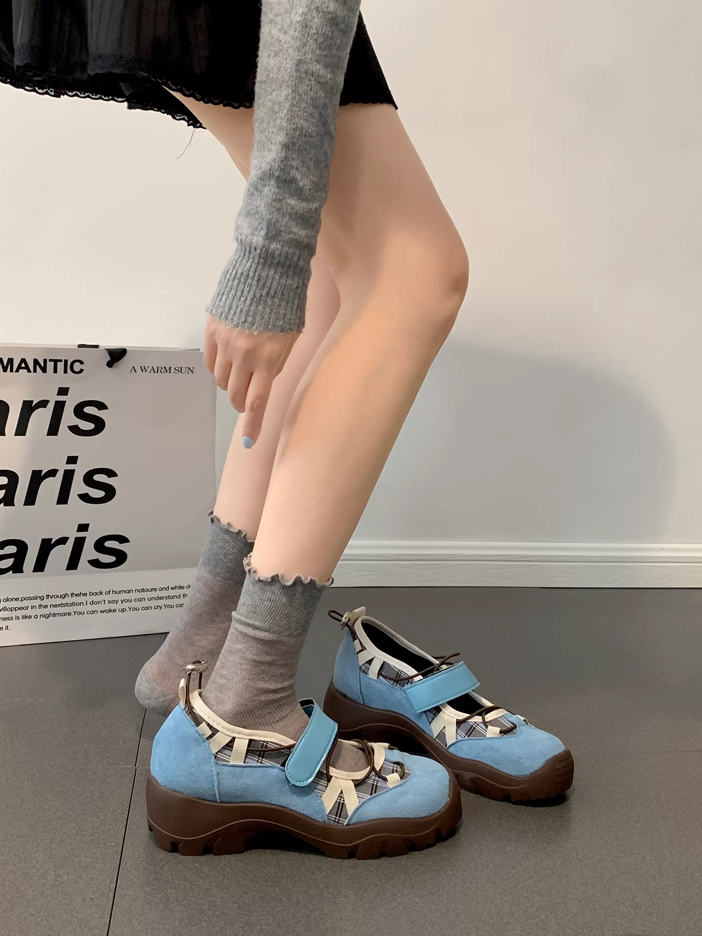 Giày Mary Jane thể thao đế dày cổ thấp kiểu retro dành cho nữ, mẫu mới thu đông 2025, đa năng, tăng chiều cao, giày tập luyện