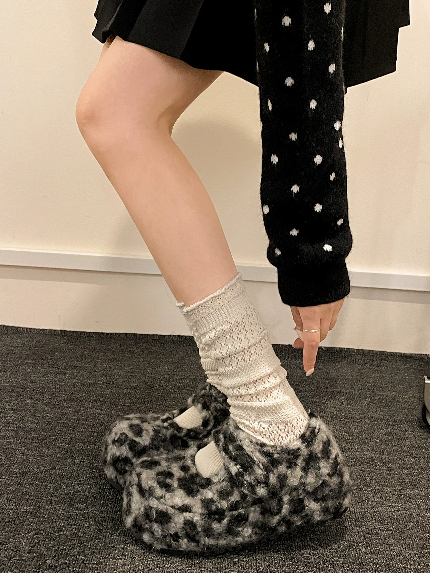 Giày Birkenstock đế dày lót lông cừu toàn diện Nanzai Southern Grey dành cho nữ 2025 Giày cotton lông ấm áp mùa đông mới kiểu cổ điển