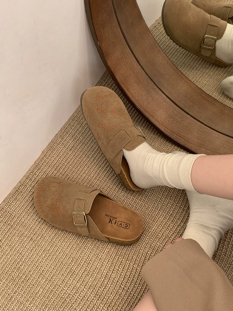 Phía Nam ở miền Nam: Dép đế dày cổ điển dành cho nữ, Áo khoác ngoài mùa thu, Giày Birkenstock đế cao đa năng kiểu lười mới năm 2025.