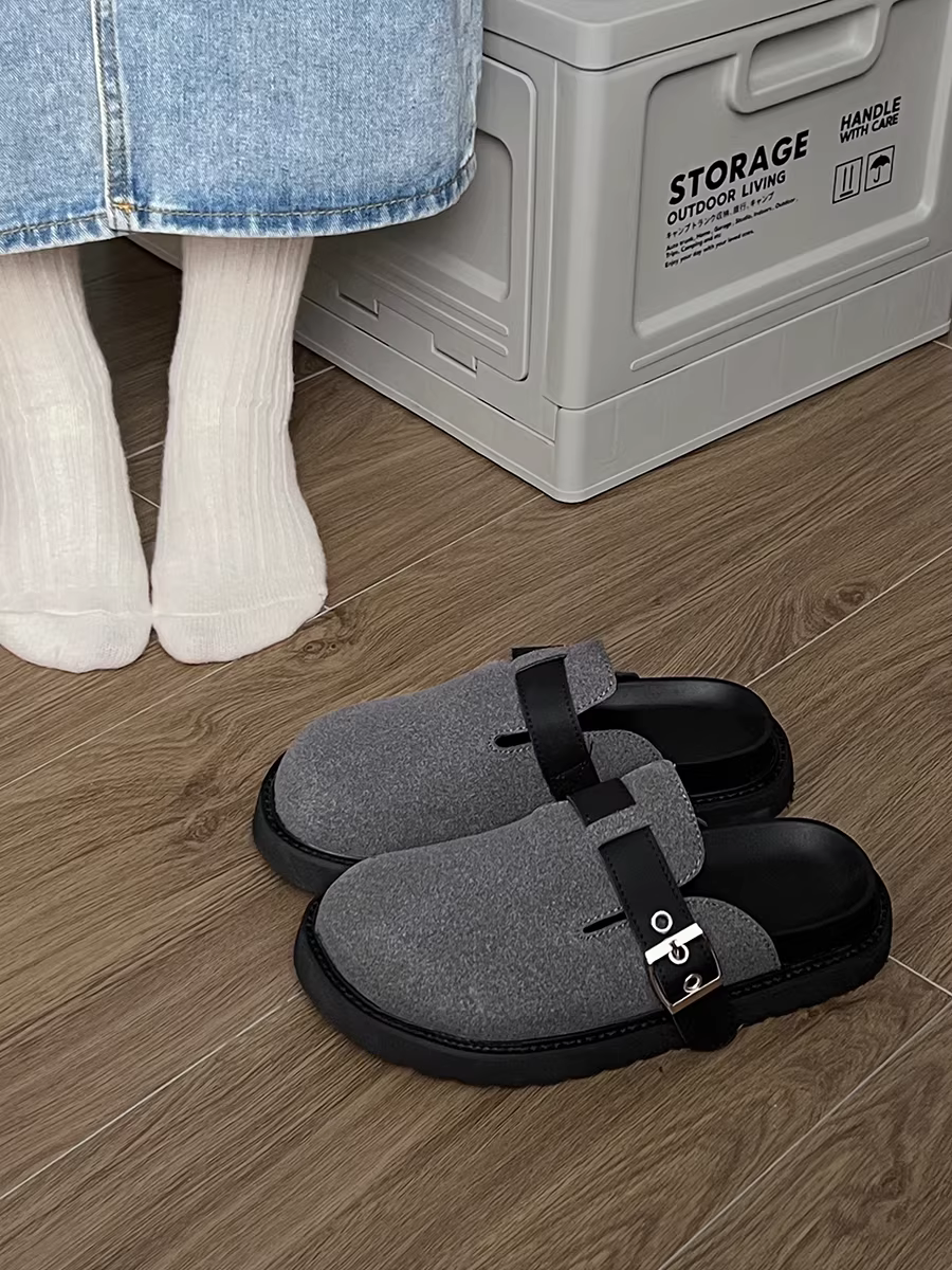 Giày lười nữ đế dày kiểu Birkenstock cổ điển mùa hè 2025, thích hợp đi ngoài trời.