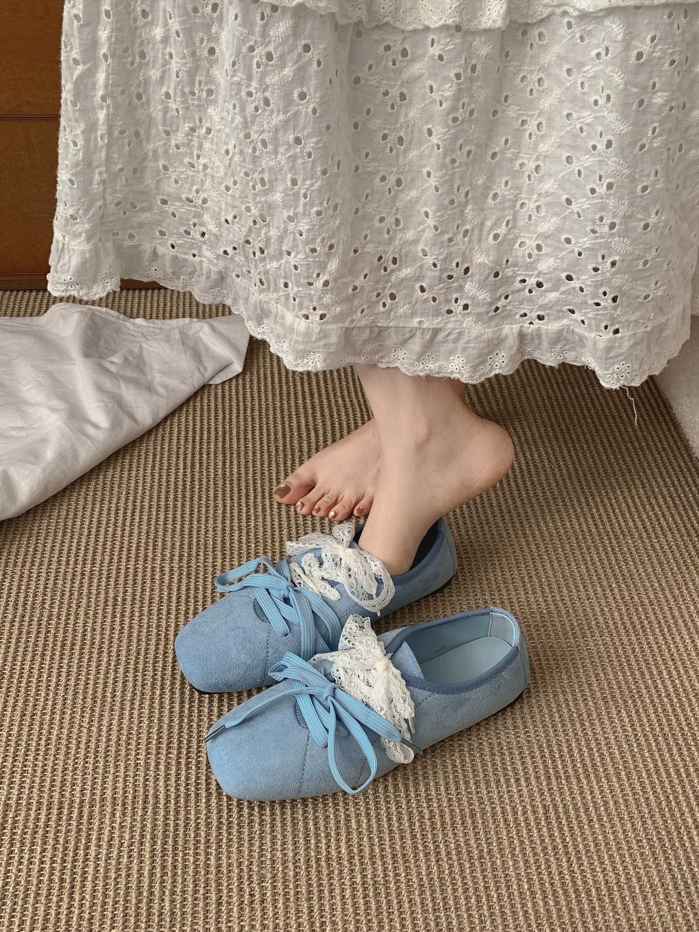 Giày bệt mũi vuông kiểu ballet cao cấp cổ điển dành cho nữ, kiểu mới mùa thu 2025, giày Mary Jane đa năng phối hợp tốt với chân váy