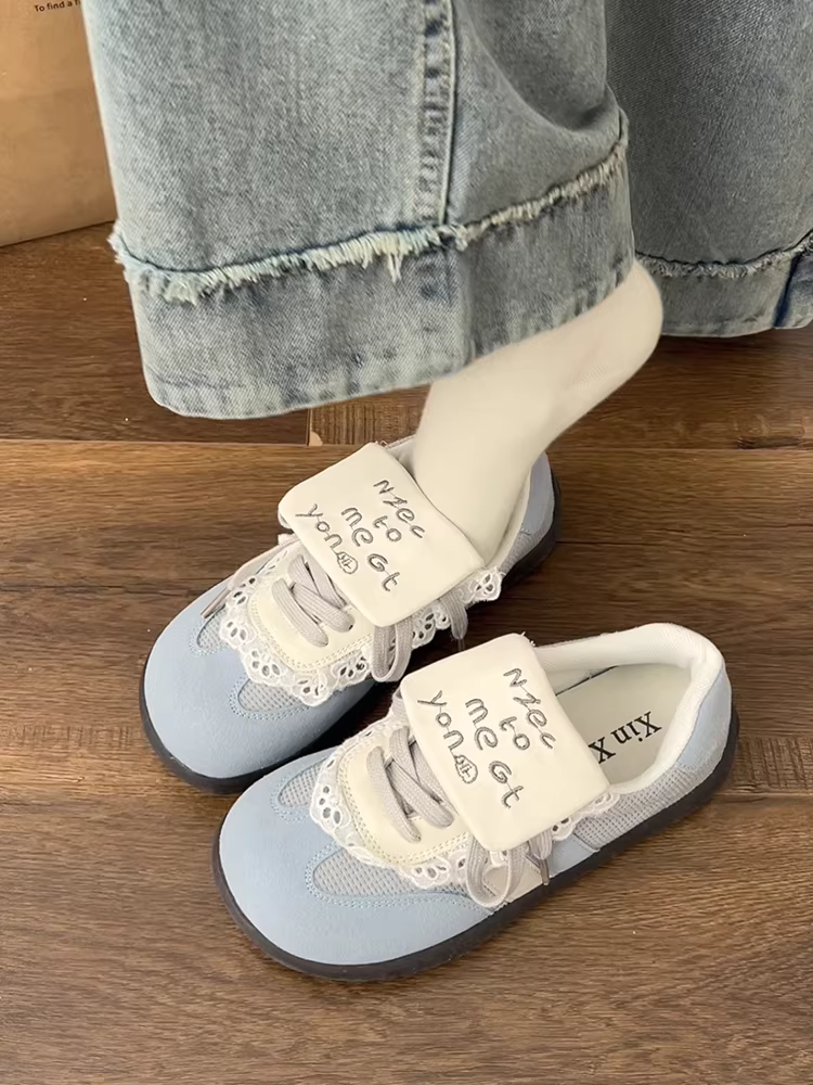 Giày thể thao nữ Nanzai kiểu cổ điển, mũi tròn, đế dày, sản xuất tại Đức, mẫu mới thu đông 2025, nhẹ, thoải mái, phong cách thể thao.