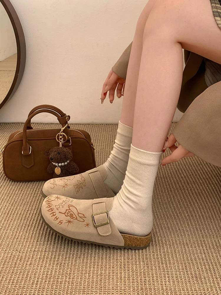 Phía Nam ở miền Nam: Dép đế dày cổ điển dành cho nữ, Áo khoác ngoài mùa thu, Giày Birkenstock đế cao đa năng kiểu lười mới năm 2025.