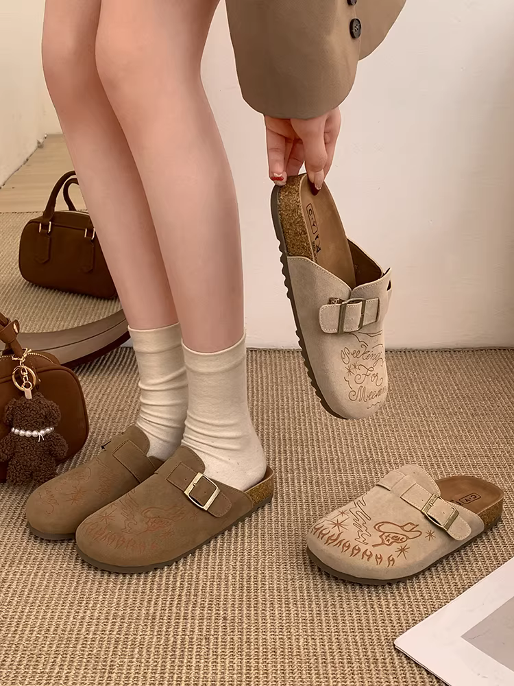 Phía Nam ở miền Nam: Dép đế dày cổ điển dành cho nữ, Áo khoác ngoài mùa thu, Giày Birkenstock đế cao đa năng kiểu lười mới năm 2025.
