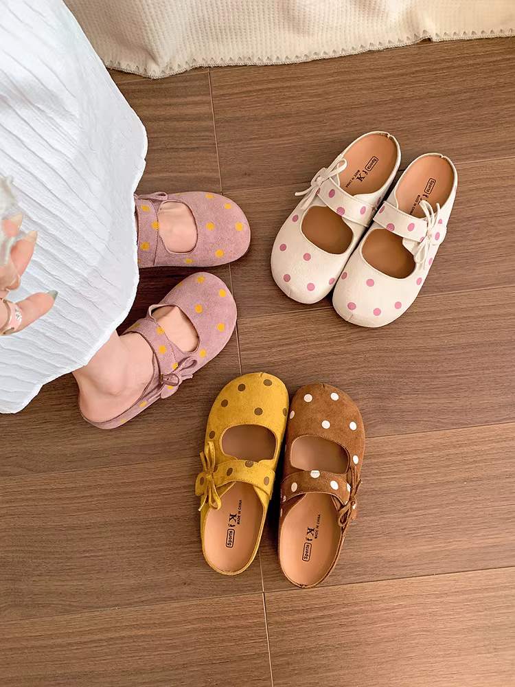 Dép đế dày kiểu cổ điển Nanzai dành cho nữ, dùng ngoài trời mùa hè, giày kiểu Birkenstock nửa đế chống trượt màu vàng mới năm 2025.