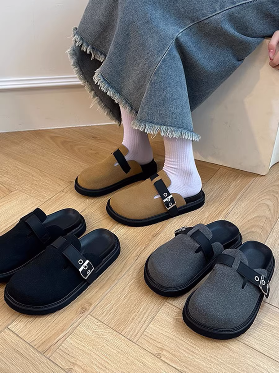 Giày lười nữ đế dày kiểu Birkenstock cổ điển mùa hè 2025, thích hợp đi ngoài trời.