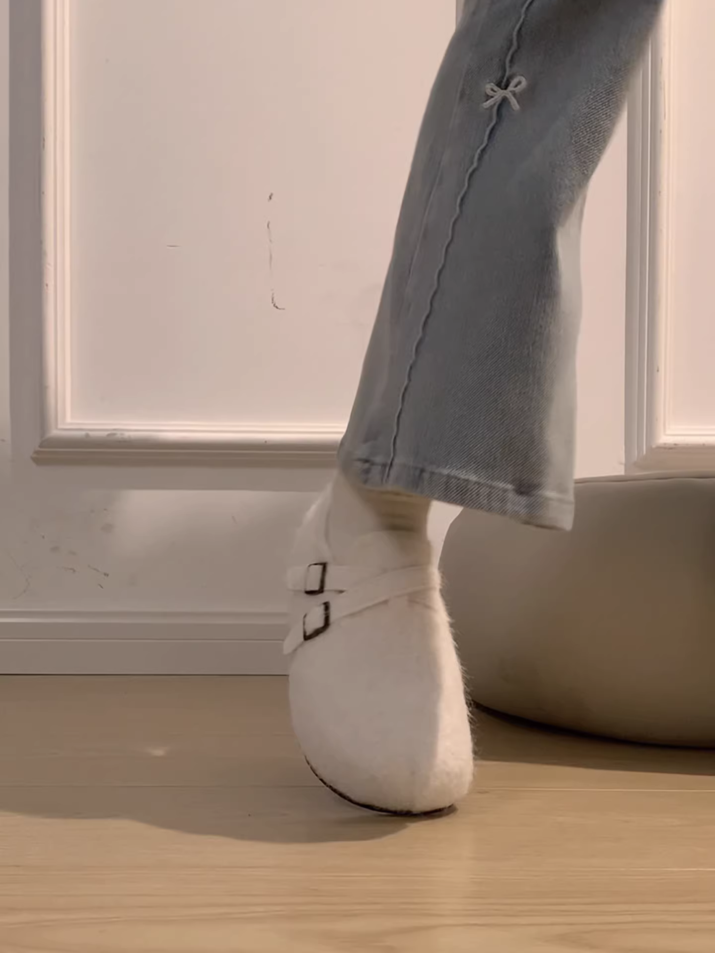 Giày bông dày đế cao cổ điển Nanzai Southern Retro dành cho nữ, mẫu mới mùa đông 2025, giữ ấm, kiểu Birkenstock.