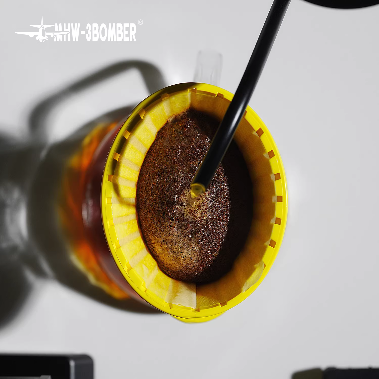 Bình lọc cà phê hình oval MHW, kiểu pha cà phê thủ công, kiểu V60 hình quạt, 2 trong 1, pha và lọc