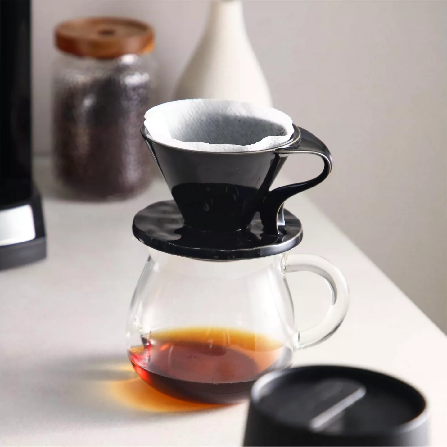 CAFEDE KONA HASAMI nhập khẩu từ Nhật Bản HASAMI Hasami ware V60 dụng cụ pha cà phê thủ công bằng gốm sứ lọc nhỏ giọt