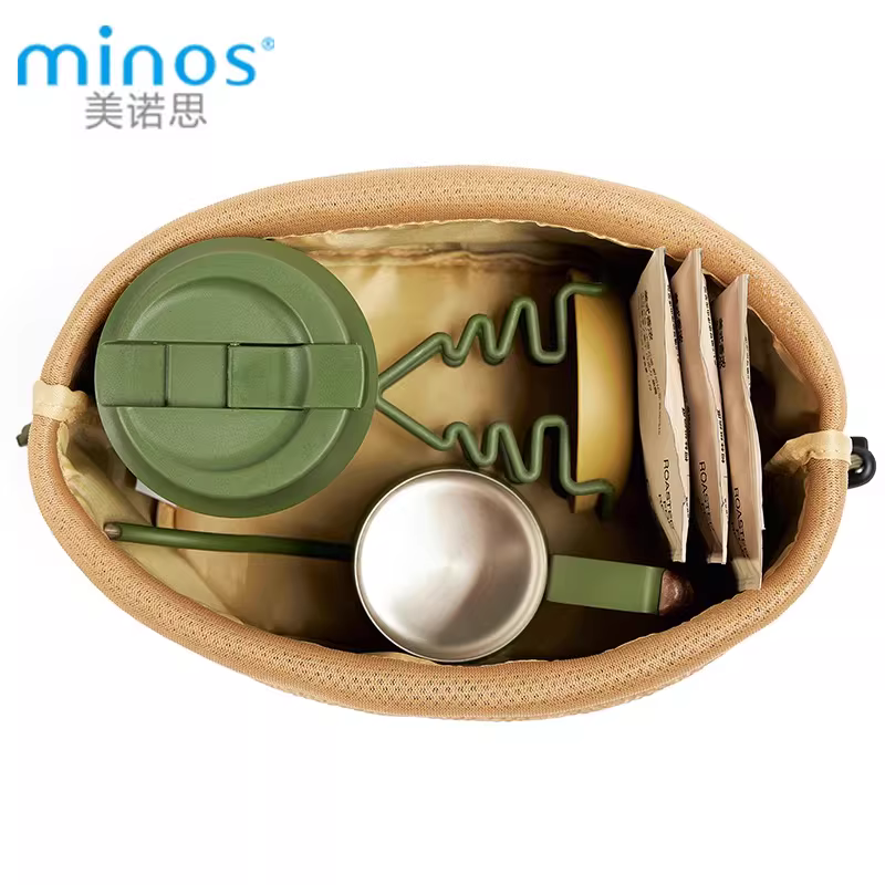 Túi đựng đồ ngoài trời Minos, túi đựng dụng cụ pha cà phê, túi đựng moka pot, túi rút dây