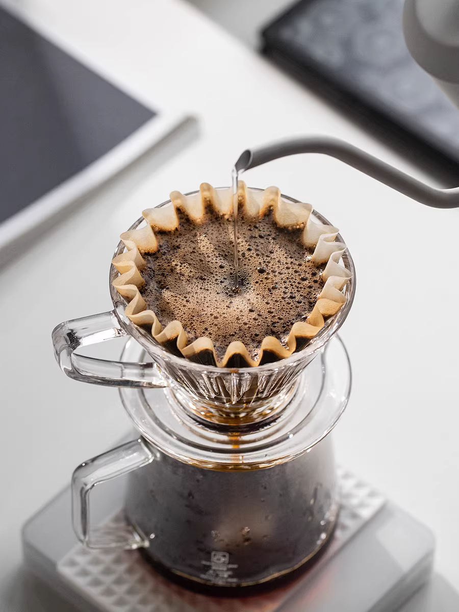 Cốc lọc CAFEDE KONA Balance Cone V60 tối ưu hóa quá trình chiết xuất thủ công, cốc lọc hình nón chuyển đổi thành cốc lọc bánh ngọt