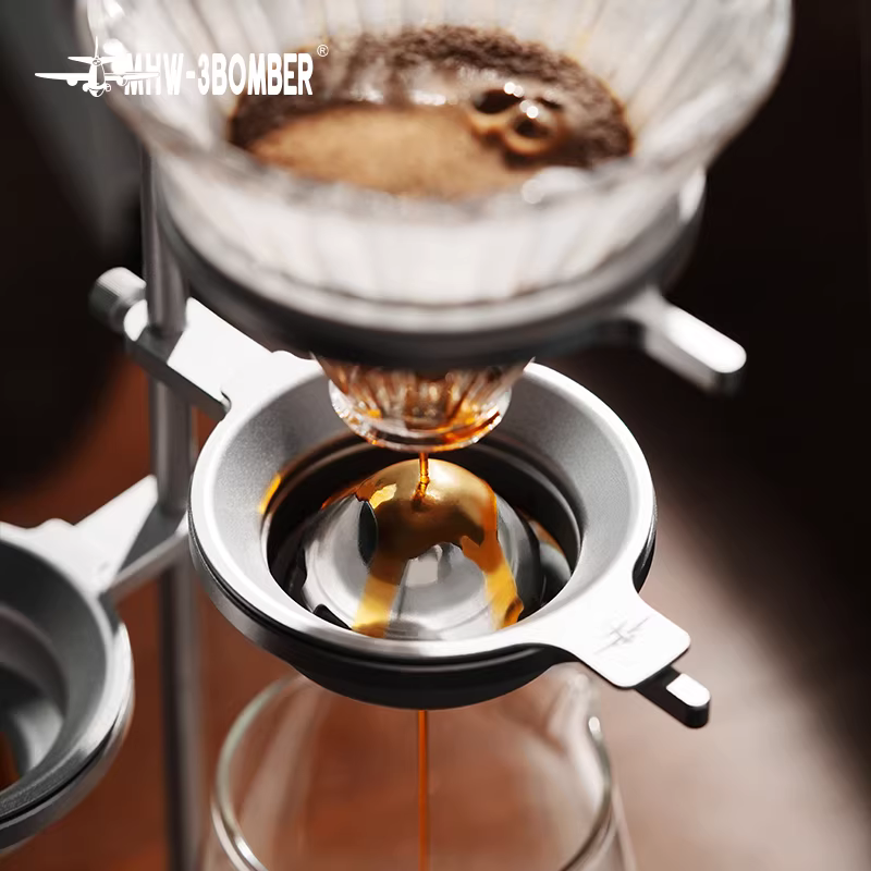 Giá đỡ pha cà phê kiểu đổ nước MHW Bomber Smooth, chất liệu hợp kim nhôm, có thể điều chỉnh, kèm giá đỡ cốc lọc