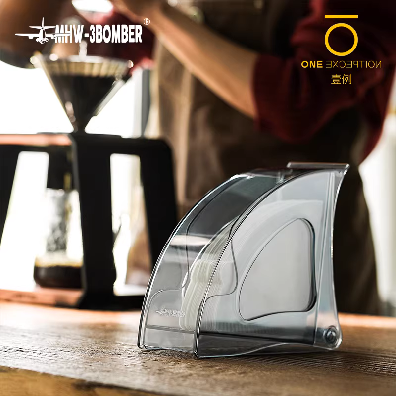 Hộp đựng giấy lọc Bomber MHW Hộp đựng giấy lọc cà phê pha bằng tay V60 Hộp đựng giấy lọc hình quạt Ốc hộp đựng giấy lọc hình quạt chống bụi