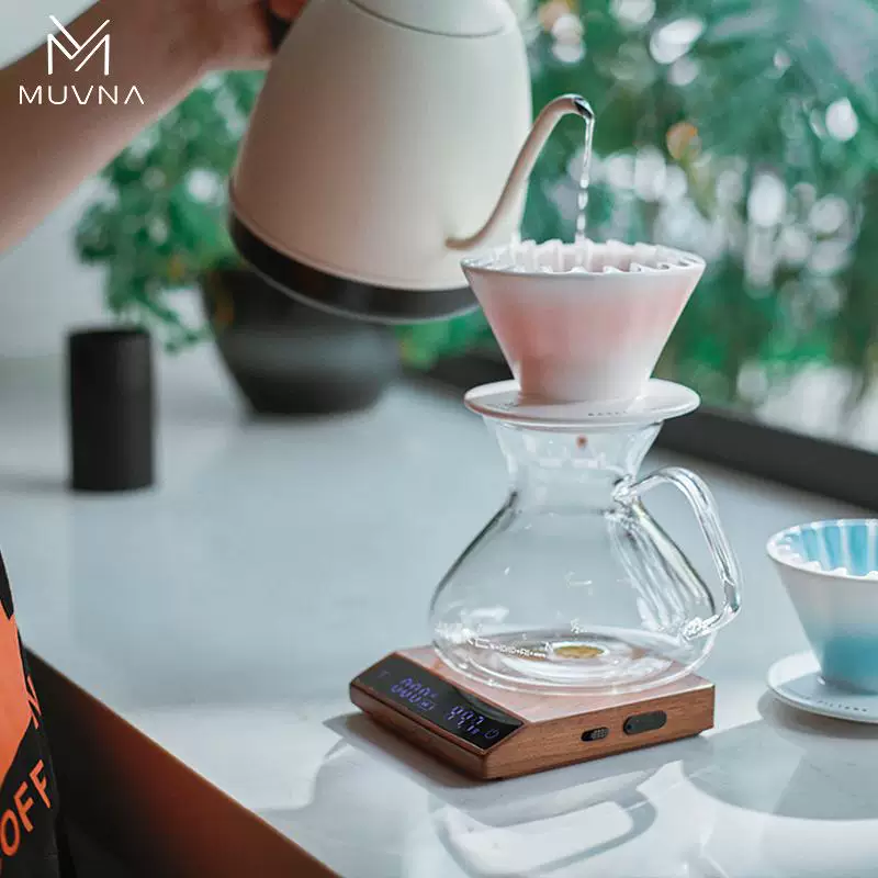 Cốc lọc cà phê gốm MUVNA, lọc cà phê thủ công, lọc hình sóng, cốc lọc một lỗ, chiết xuất nhiệt độ không đổi