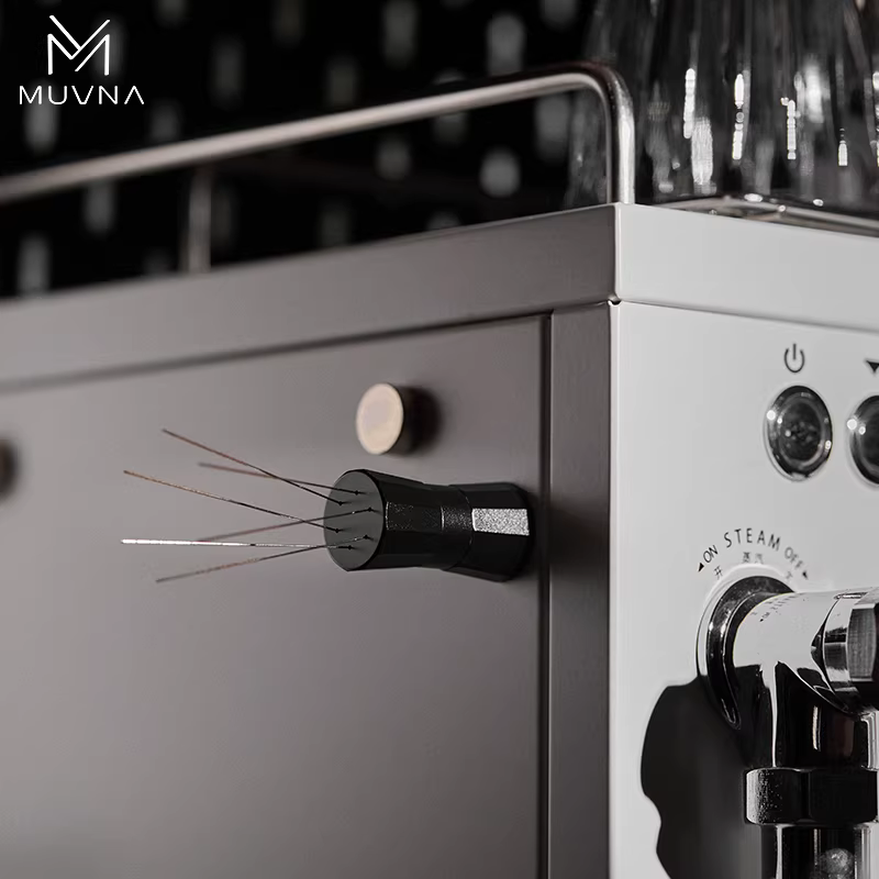 Máy khuấy cà phê Espresso MUVNA, phân phối bột cà phê, phá vỡ cục tụ, phân phối bột đều, gắn từ tính kèm hộp đựng