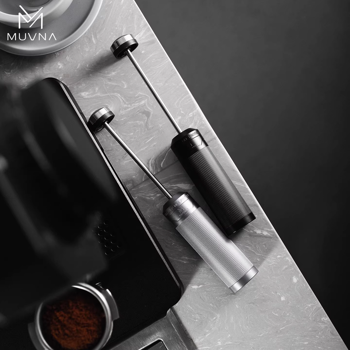 Máy đánh bọt sữa MUVNA Windstorm, tạo bọt cà phê Latte nghệ thuật Ý, cầm tay, điện, đánh trứng