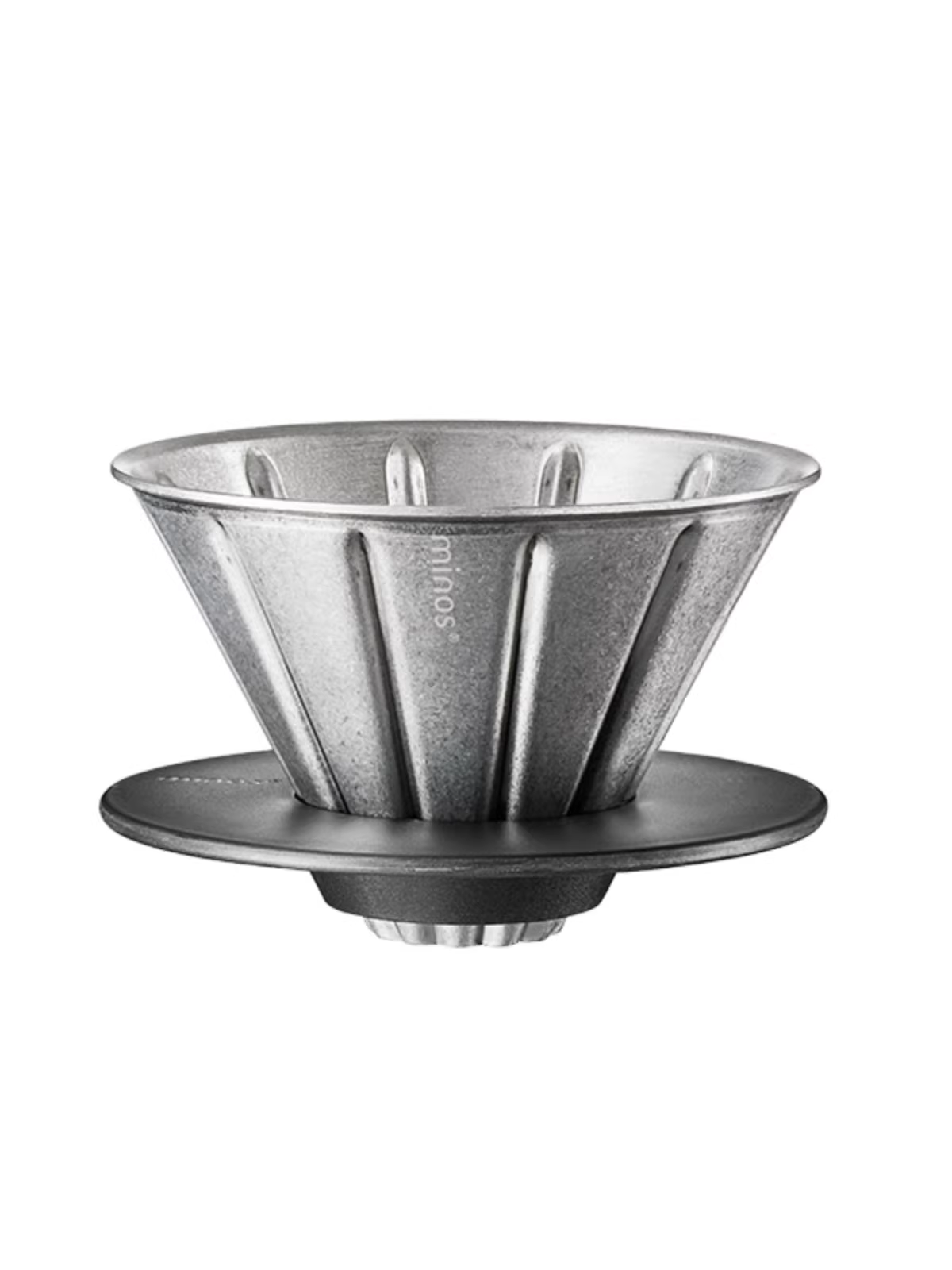 Cốc lọc cà phê thủ công Minos Explore bằng thép không gỉ, kiểu V60, dùng ngoài trời, di động