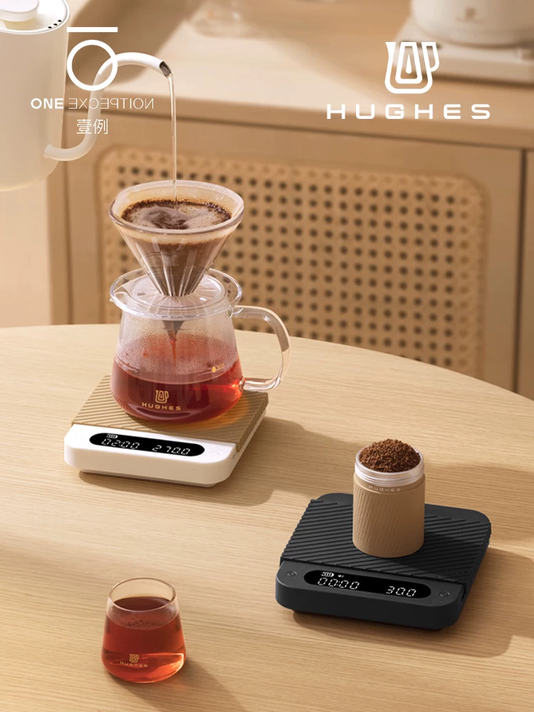 Cân điện tử Hughes Coffee, mô hình quán cà phê pha thủ công kiểu Ý, thiết bị cân và hẹn giờ, Taimo Little Cube.