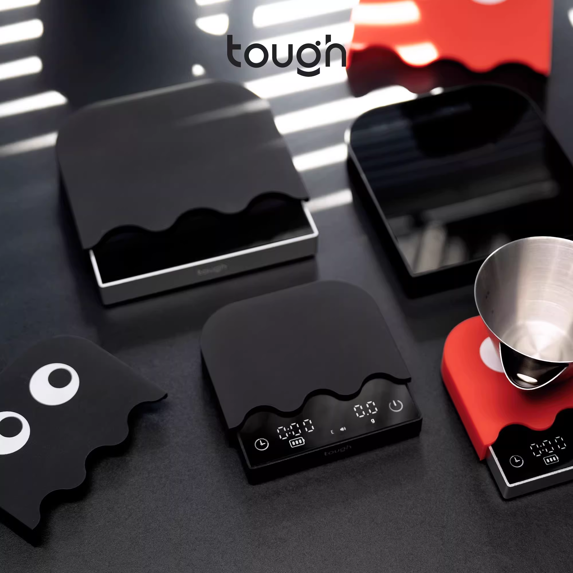 Máy ép cà phê Stubborn MINI, cân điện tử, máy hẹn giờ pha cà phê Ý thủ công, cân nhà bếp thông minh, cân làm bánh, mặt ma quái