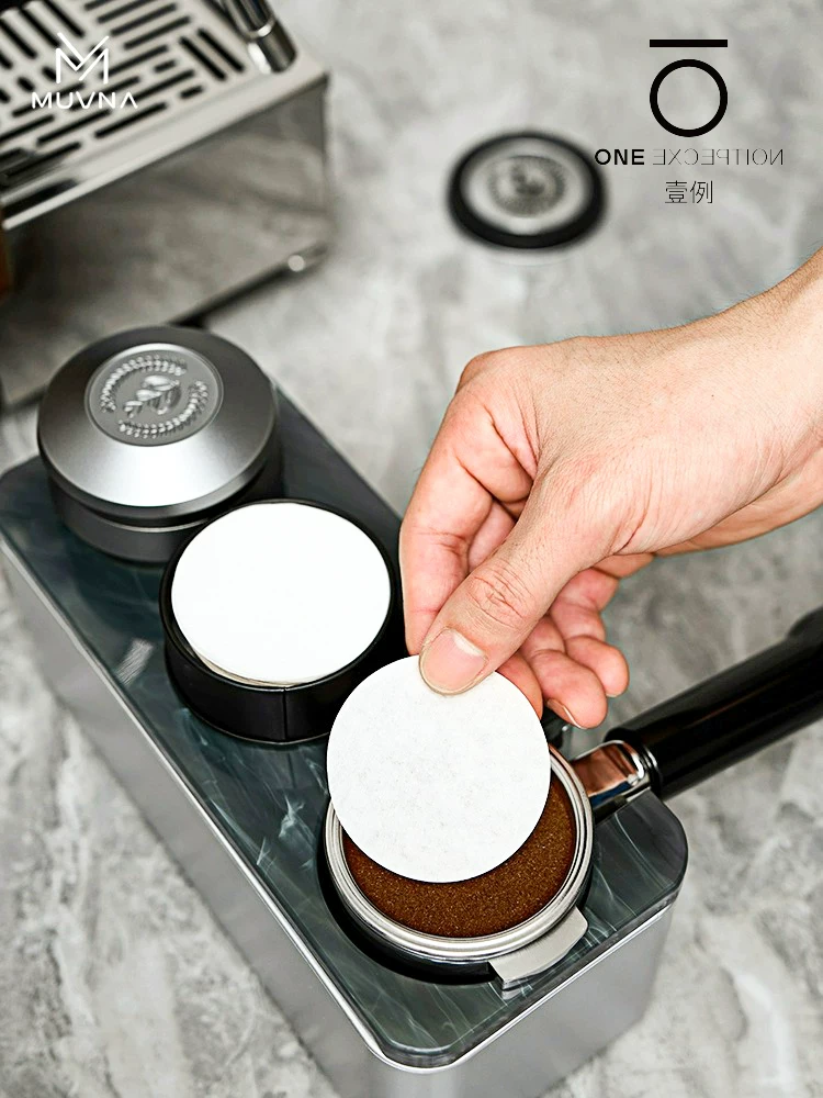 Giấy lọc bột cà phê MUVNA, kích thước 51/53/58mm, dạng tròn, dùng cho máy pha cà phê espresso, bộ lọc nước thứ cấp, máy pha cà phê Spicy Mom Bomb.