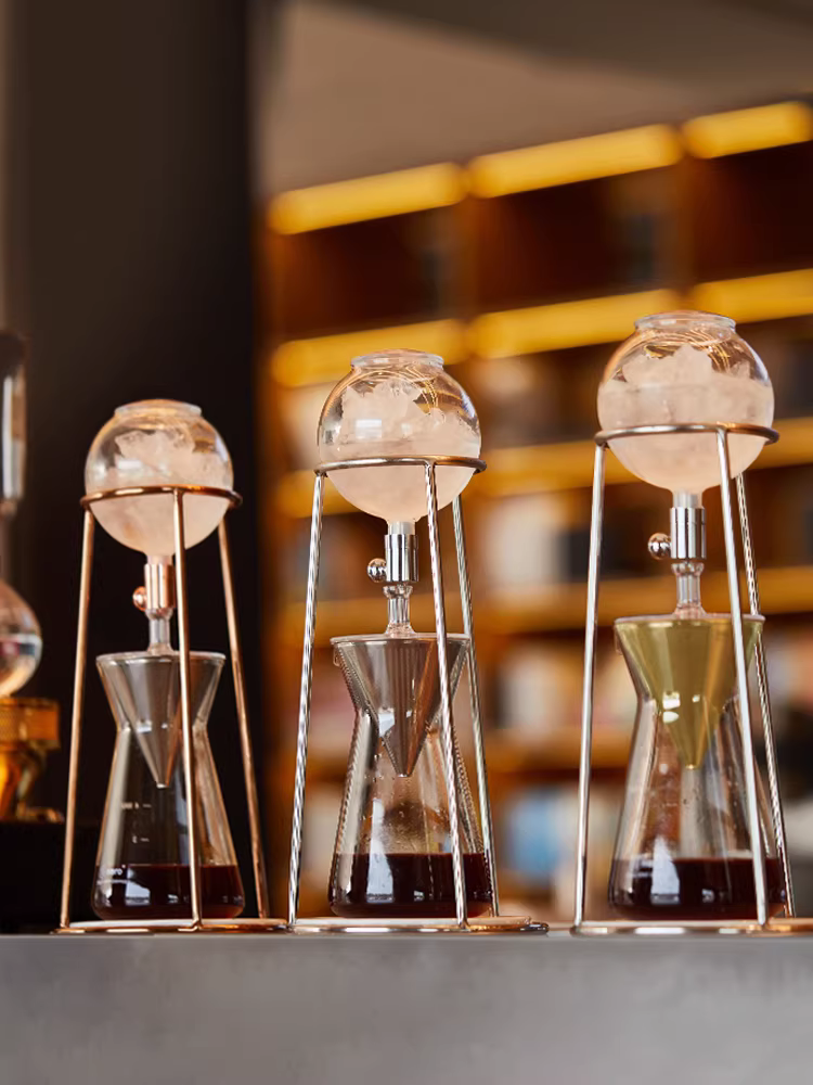 Máy pha cà phê nhỏ gọn Hero Dingyuan kiểu nhỏ giọt đá, pha cà phê đá kiểu châu Âu, máy pha cà phê thủ công tại nhà, ấm pha cà phê lạnh