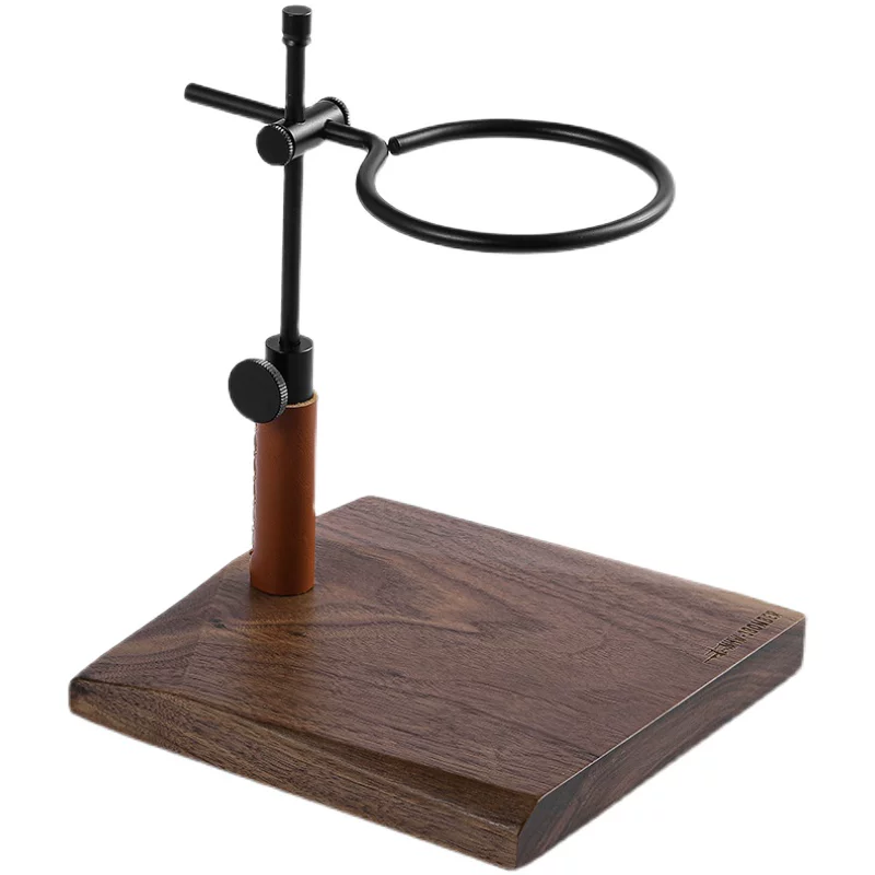 Giá đỡ pha cà phê bằng gỗ nguyên khối Bomber MHW, phong cách công nghiệp cổ điển, giá đỡ cà phê có thể điều chỉnh, giá đỡ cốc lọc V60 sản phẩm đơn