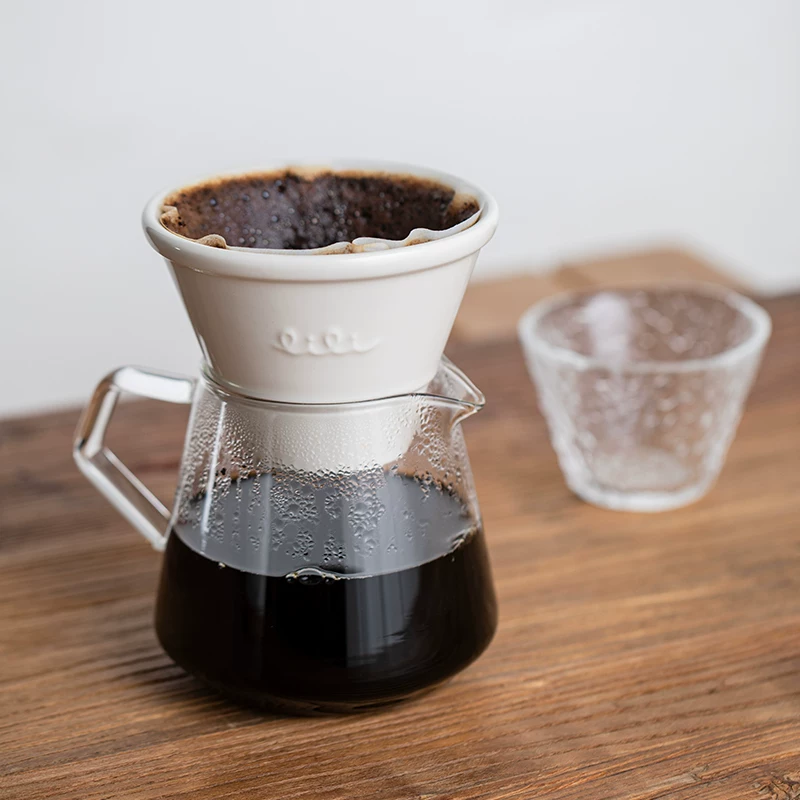 Cốc lọc LiLi phiên bản 2.0, cốc lọc gốm cao cấp tám lỗ, dòng chảy cao, cốc pha cà phê kiểu đổ, hình quạt, kiểu Kalita