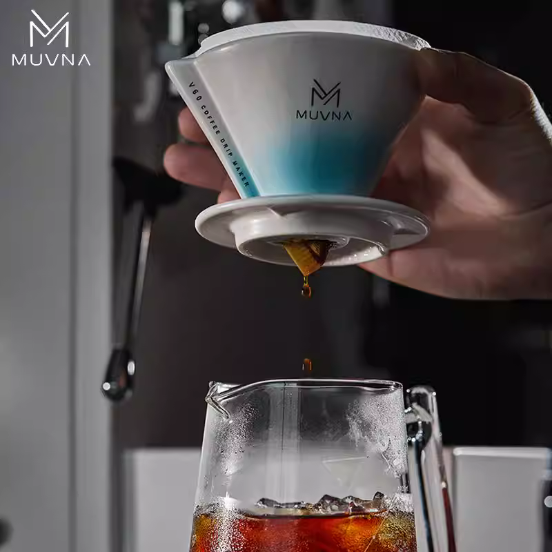 Cốc lọc cà phê thủ công MUVNA Xingchuan, cốc lọc V60, giấy lọc gốm, hình nón không gấp