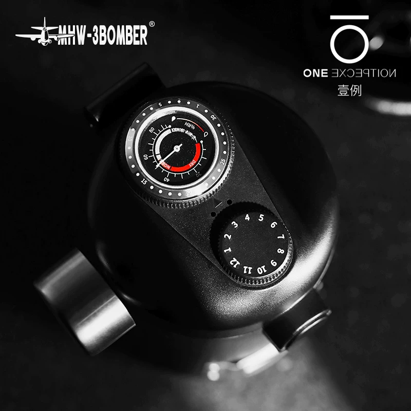 Hộp đựng cà phê dạng bom MHW có chức năng theo dõi độ ẩm, hộp đựng và bảo quản cà phê hai lớp với van xả một chiều, bình thép nhỏ.