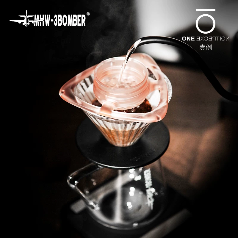 Bộ lọc cà phê Pour-over Bomber MHW v60, bộ lọc nhựa resin, bộ phân phối nước cho việc chiết xuất đều, đầu lọc nhỏ giọt chuyên nghiệp