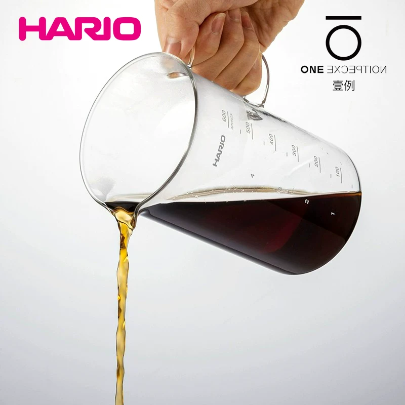 Cốc chia cà phê Nhật Bản HARIO, cốc đong, cốc thủy tinh, dụng cụ làm bánh, cốc có vạch chia, bình đựng sữa, bình chia sữa