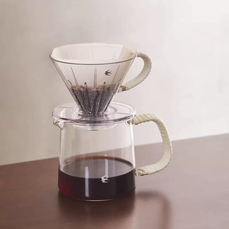 Cốc lọc cà phê thủ công Tsukame bằng mây V60 hình nón, phễu lọc nhựa, bình chia sẻ, cốc lọc nhỏ giọt