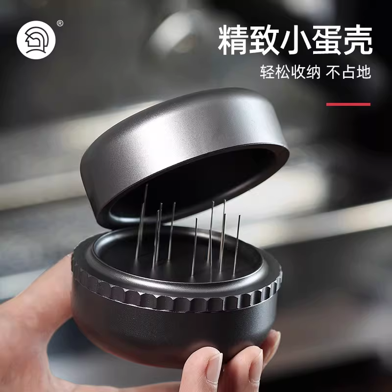 Kim phân phối cà phê Hero Thunder, kim phân phối cà phê Ý, giúp phân phối cà phê xay đều với hộp đựng