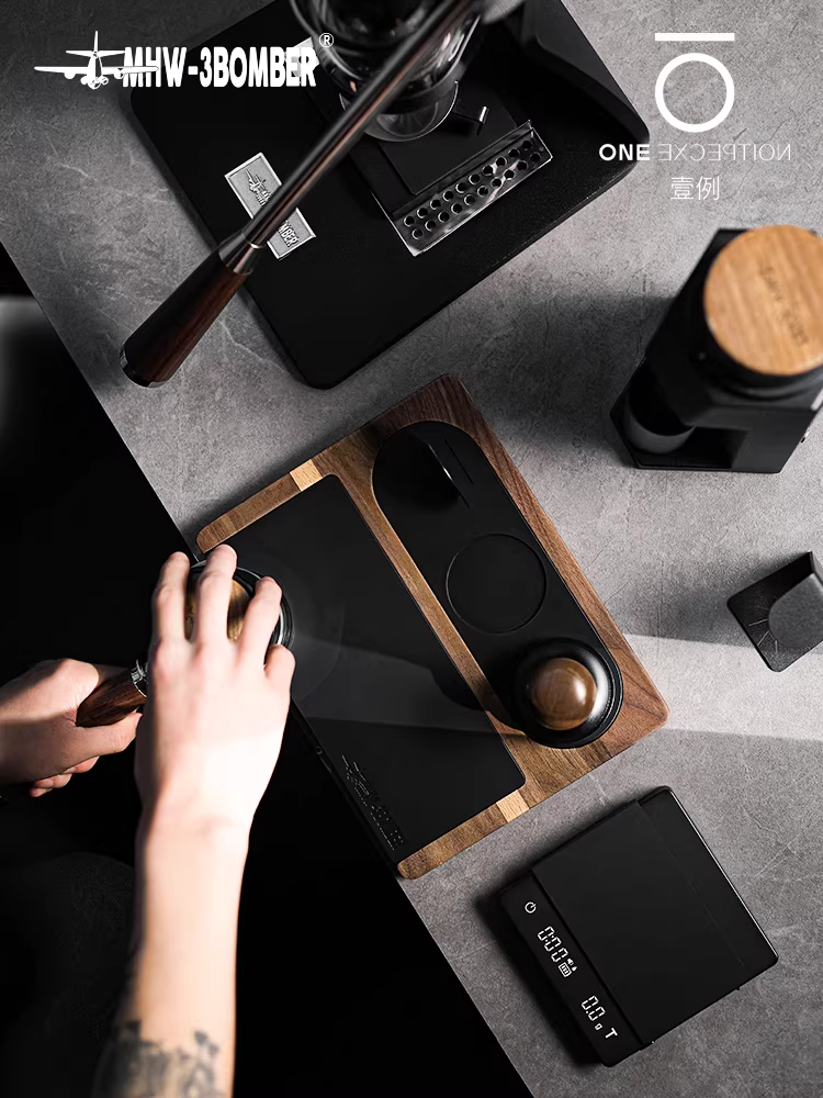 Bảng gỗ óc chó MHW dùng làm tay cầm máy pha cà phê, đế nén cà phê, dụng cụ phân phối bột cà phê, bảng để đồ