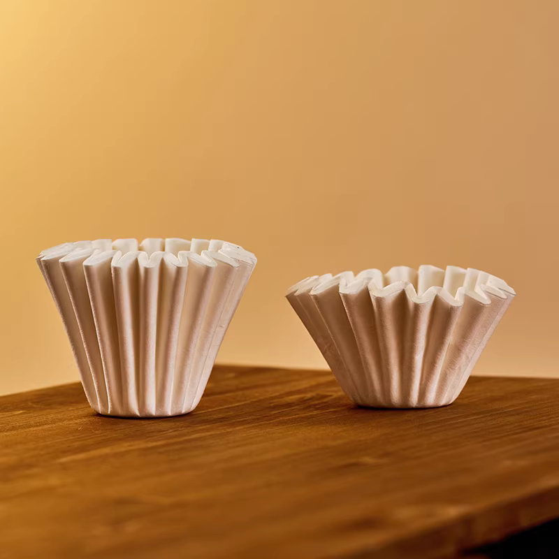 Giấy lọc cà phê hình bánh Brewista, giấy lọc cà phê kiểu pour-over, 155/185, màu trắng, gói số lượng lớn 100 cái