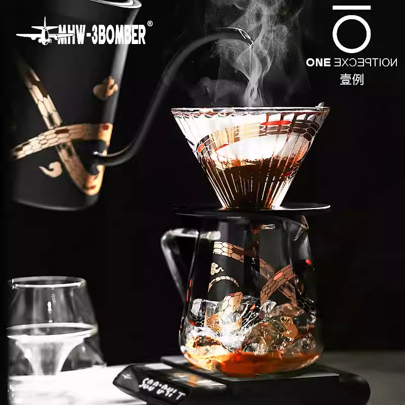 Năm Rắn Phiên Bản Giới Hạn | Bình pha cà phê thủ công Bomber MHW Elf Sharing Pot kiểu Mỹ, lọc nhỏ giọt, kiểu Fair Cup