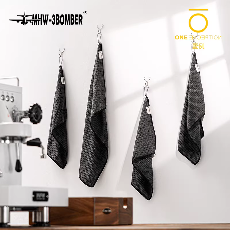 Khăn Barista MHW Bomber có vòng treo, Khăn quầy bar kiểu Ý, Khăn lau tạo bọt sữa, Hot Mom